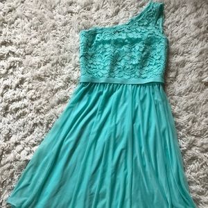 Gorgeous spa blue bridesmaid dress